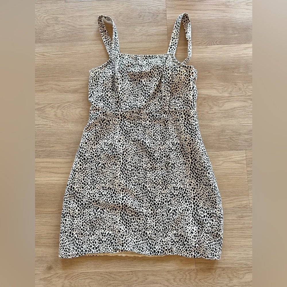 American Eagle Outfitters mini leopard print dress with adjustable straps